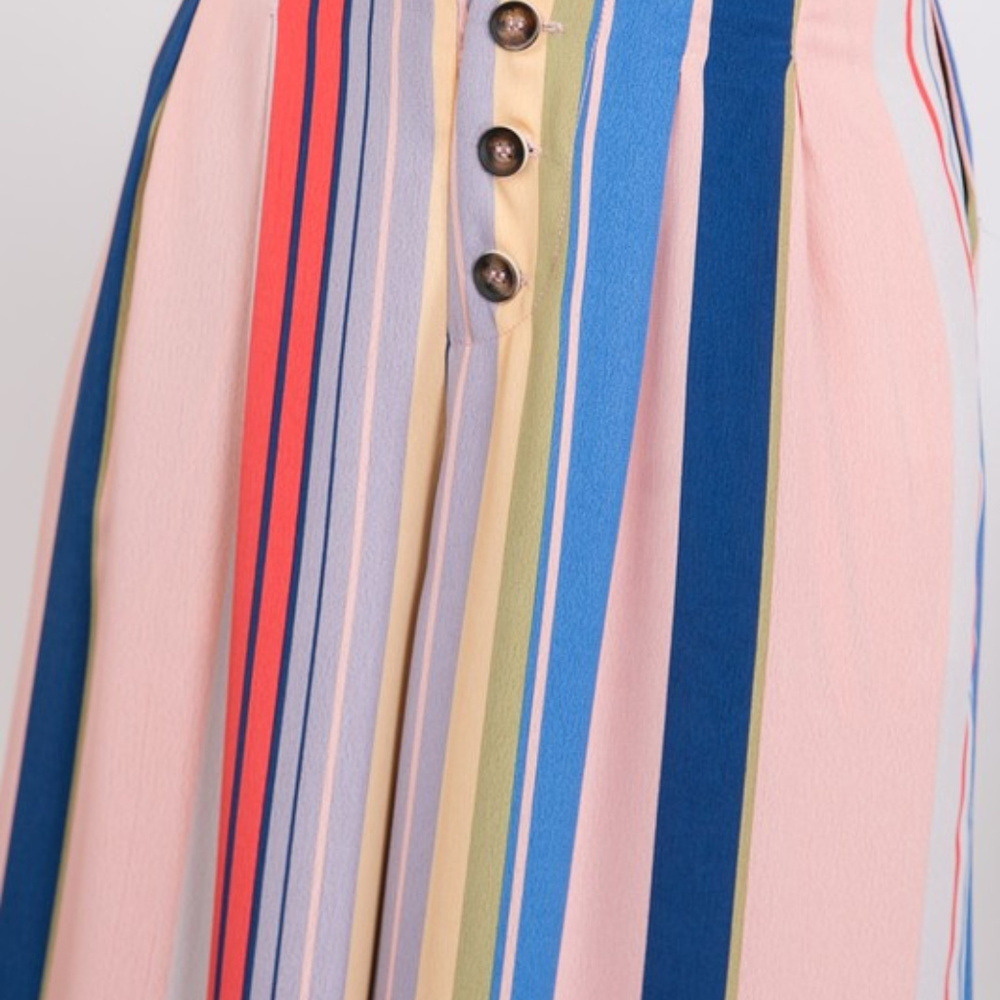 VIBRANT BOLD STRIPE PRINT PANTS - Picture 4 of 4